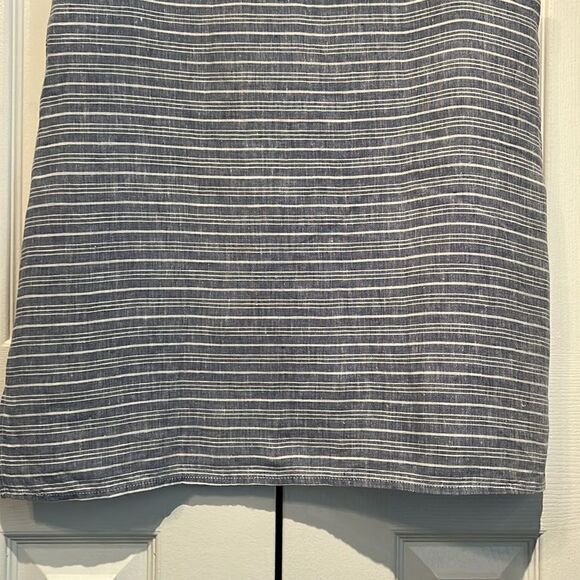 Lord&Taylor‎ Blue/White Striped Sleeveless Linen Top Size L - Picture 8 of 10